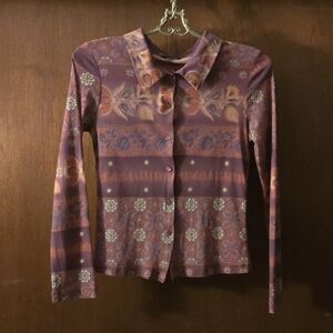 Vintage Toomi Sheer Tapestry Top